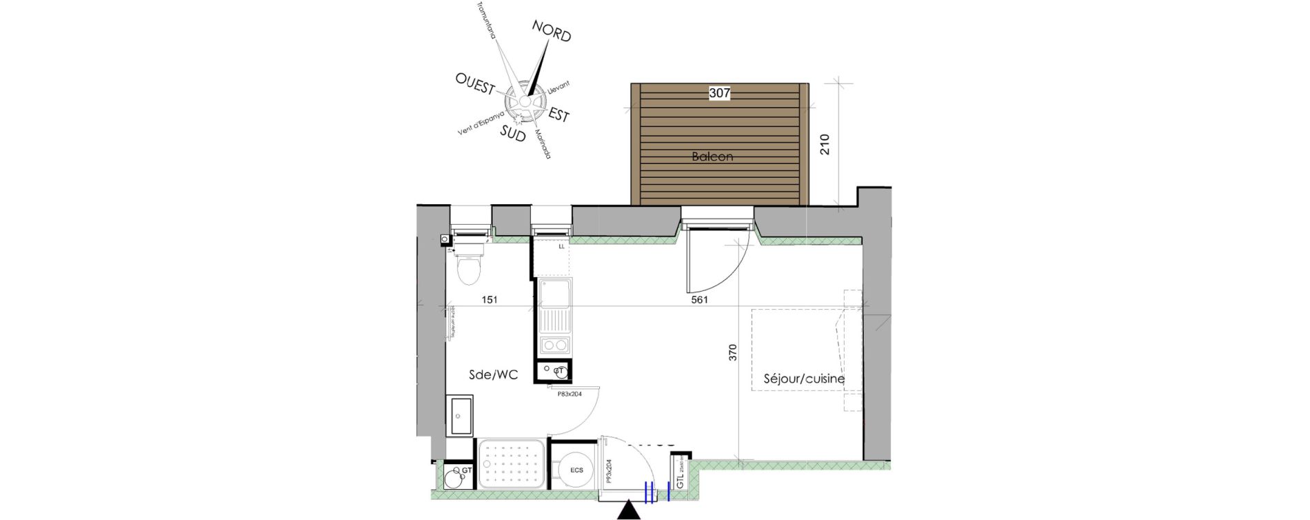 Appartement T1 de 28,30 m2 &agrave; Font-Romeu-Odeillo-Via Centre