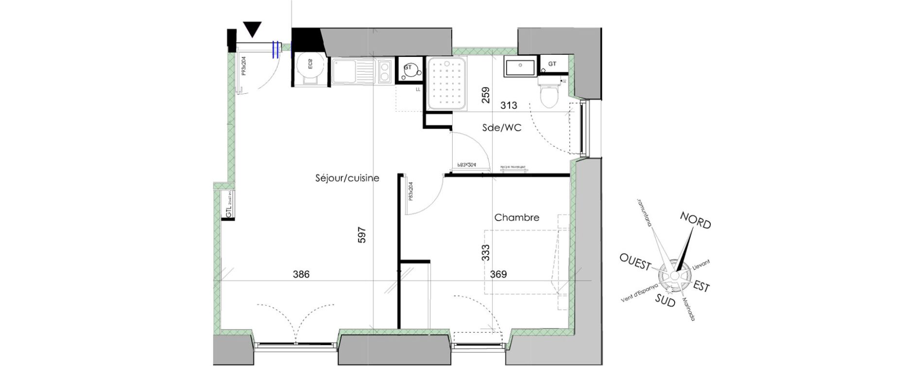Appartement T2 de 44,90 m2 &agrave; Font-Romeu-Odeillo-Via Centre