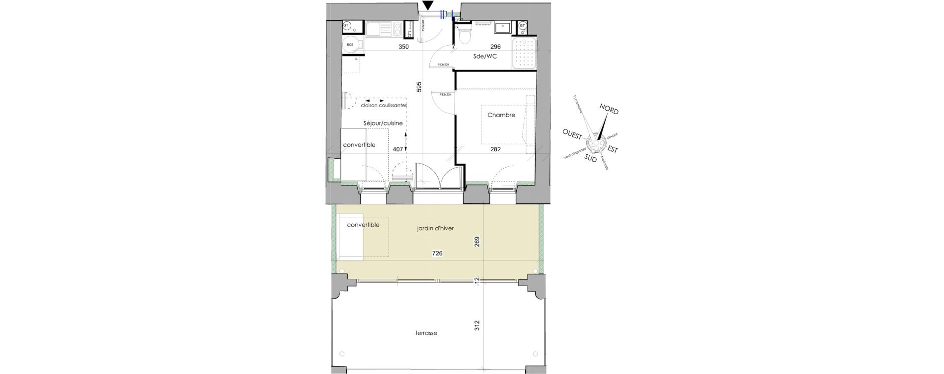 Appartement T2 de 40,10 m2 &agrave; Font-Romeu-Odeillo-Via Centre