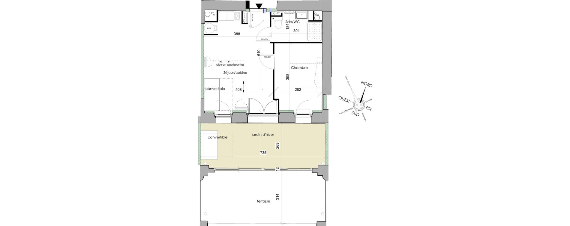 Appartement T2 de 40,00 m2 &agrave; Font-Romeu-Odeillo-Via Centre
