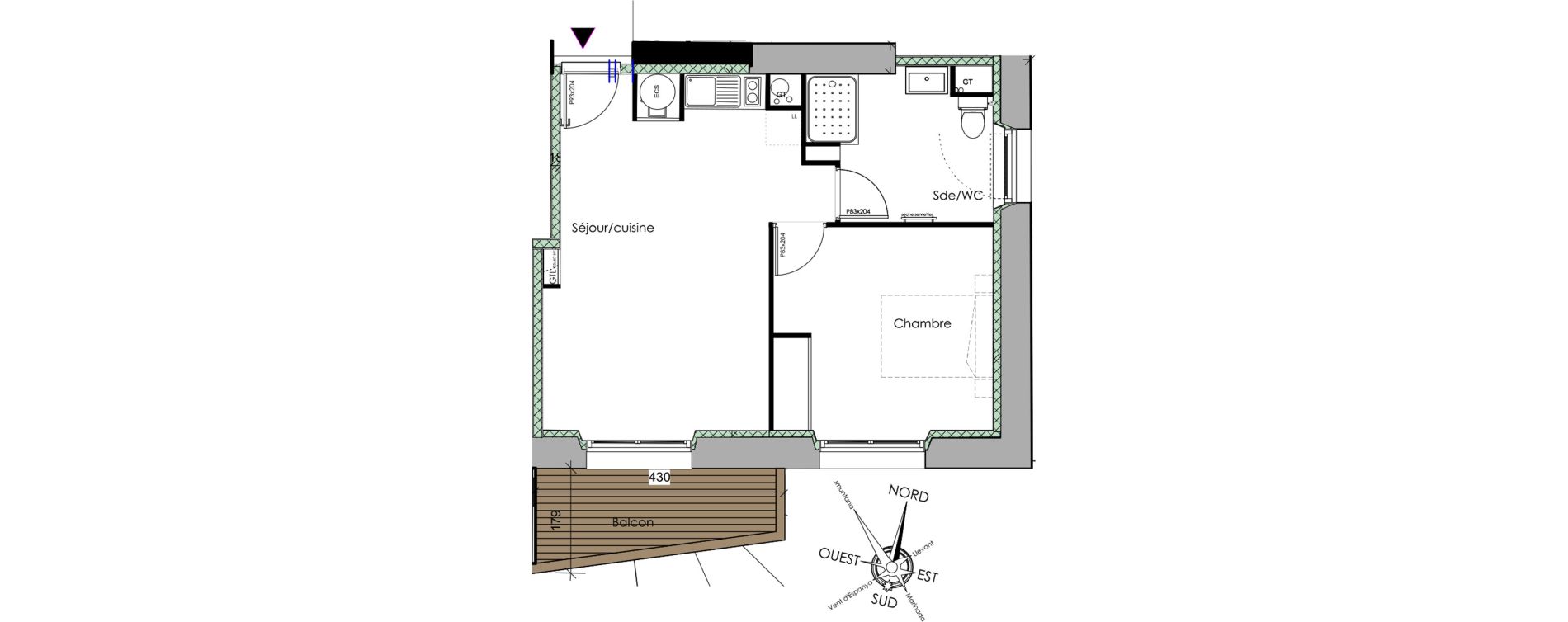 Appartement T2 de 45,00 m2 &agrave; Font-Romeu-Odeillo-Via Centre