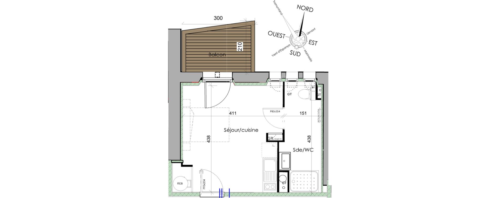Appartement T1 de 24,50 m2 &agrave; Font-Romeu-Odeillo-Via Centre