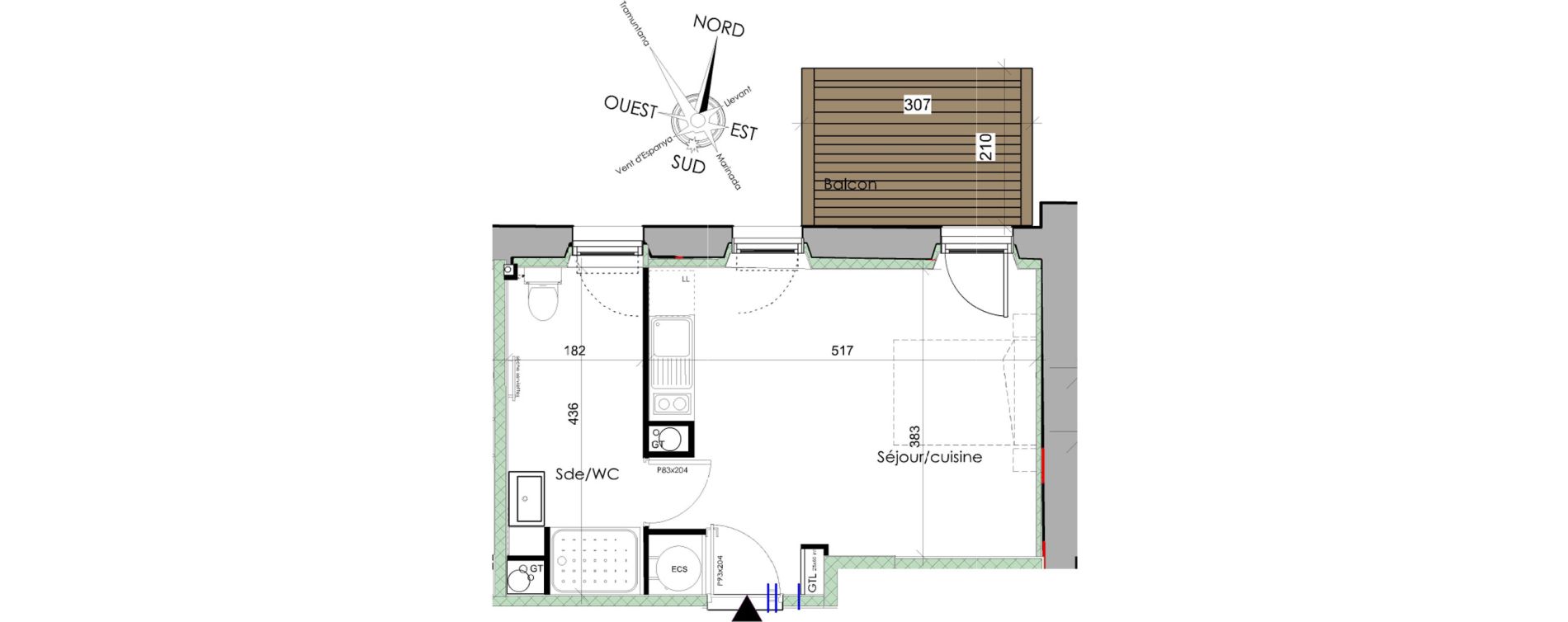 Appartement T1 de 28,20 m2 &agrave; Font-Romeu-Odeillo-Via Centre