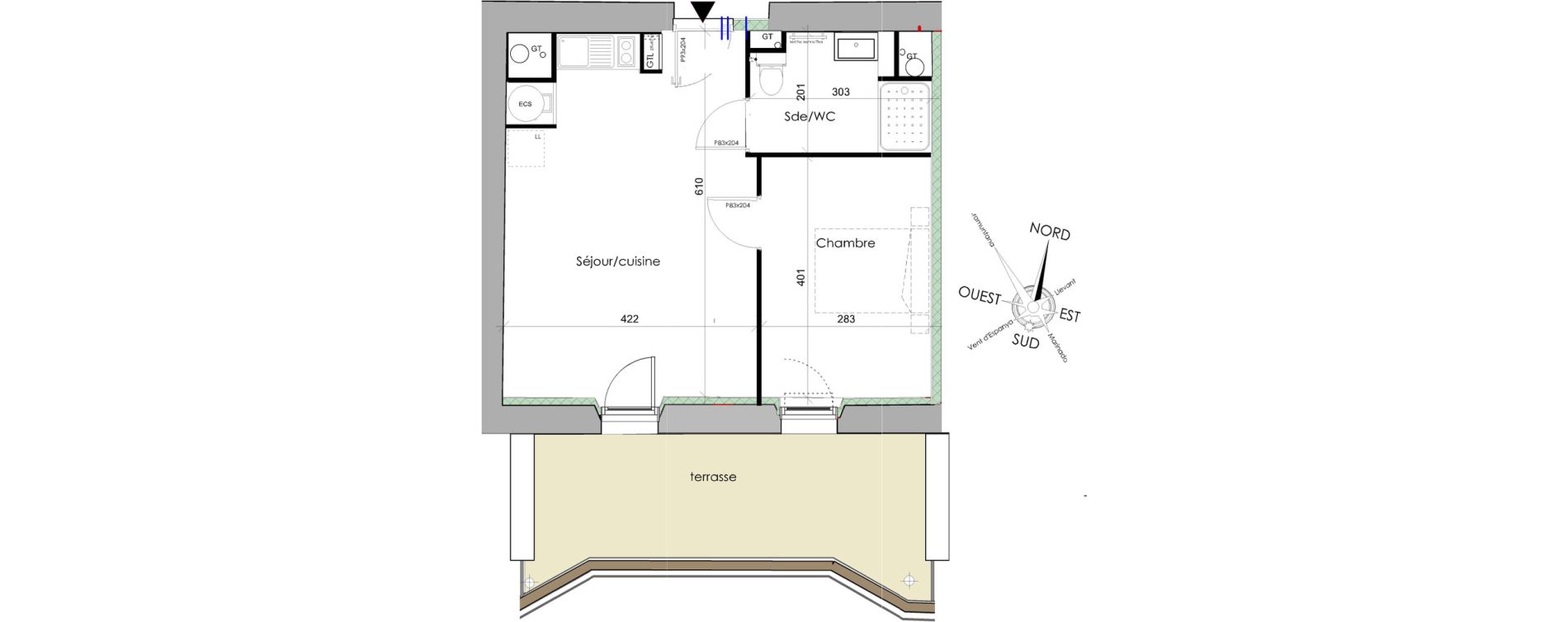 Appartement T2 de 41,10 m2 &agrave; Font-Romeu-Odeillo-Via Centre