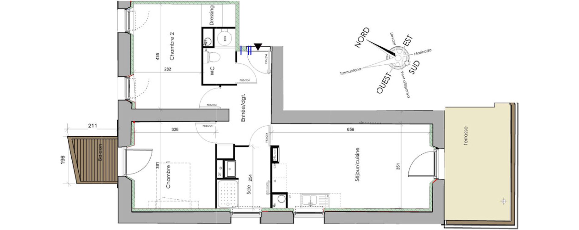 Appartement T3 de 64,60 m2 &agrave; Font-Romeu-Odeillo-Via Centre