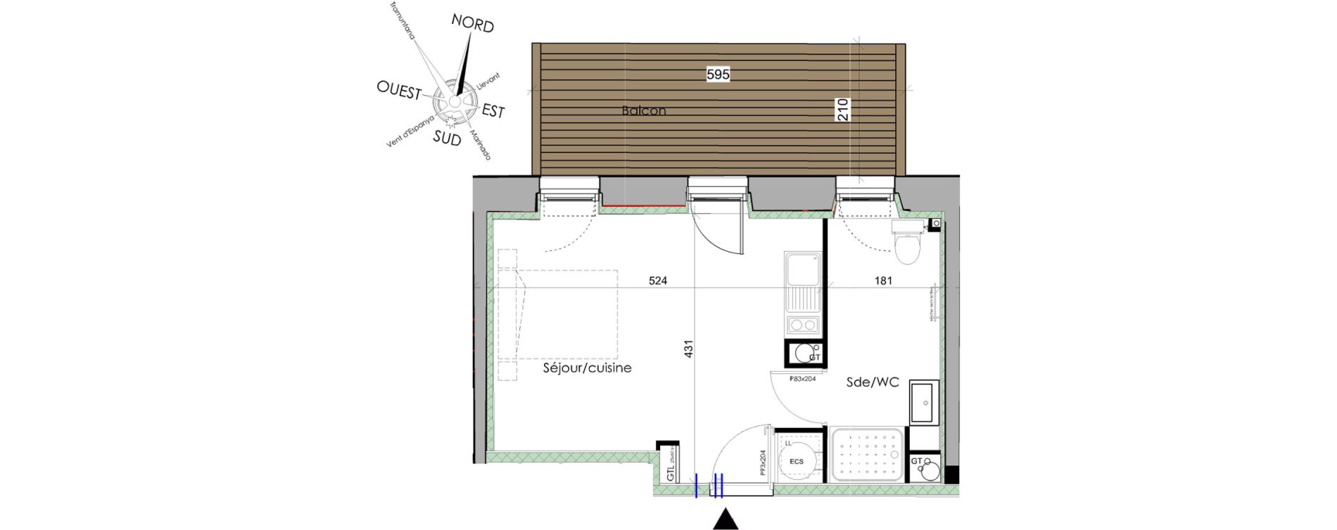 Appartement T1 de 28,20 m2 &agrave; Font-Romeu-Odeillo-Via Centre