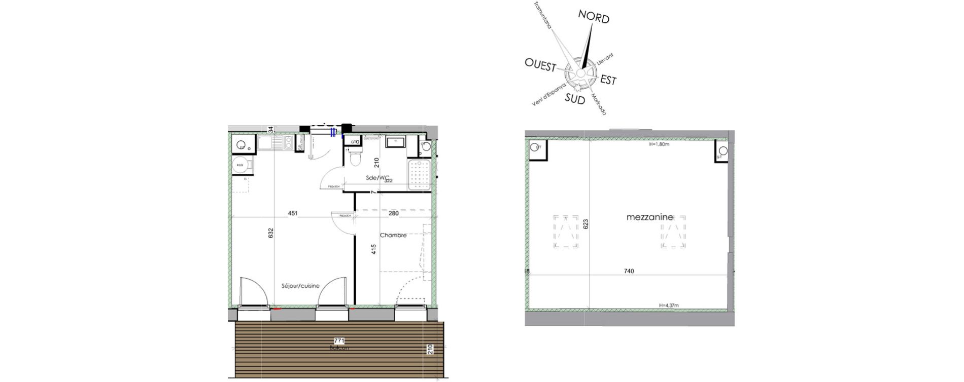 Appartement T2 bis de 87,10 m2 &agrave; Font-Romeu-Odeillo-Via Centre