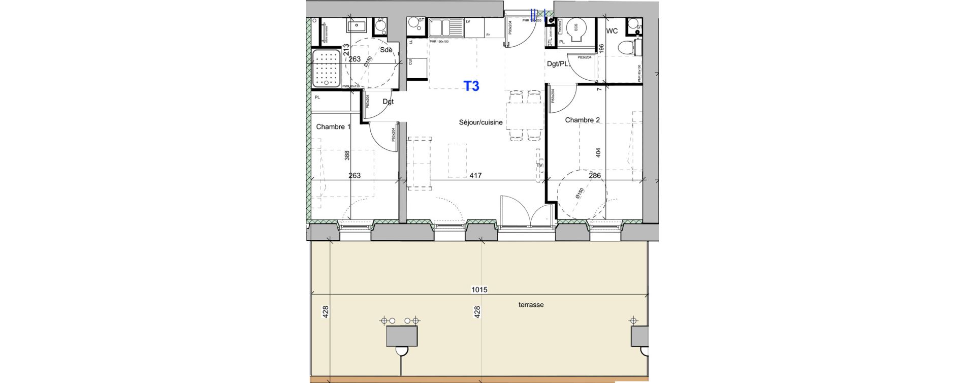 Appartement T3 de 57,50 m2 &agrave; Font-Romeu-Odeillo-Via Centre