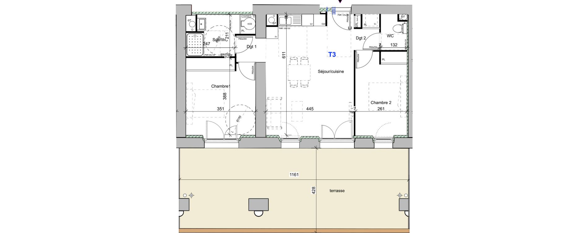 Appartement T3 de 64,50 m2 &agrave; Font-Romeu-Odeillo-Via Centre