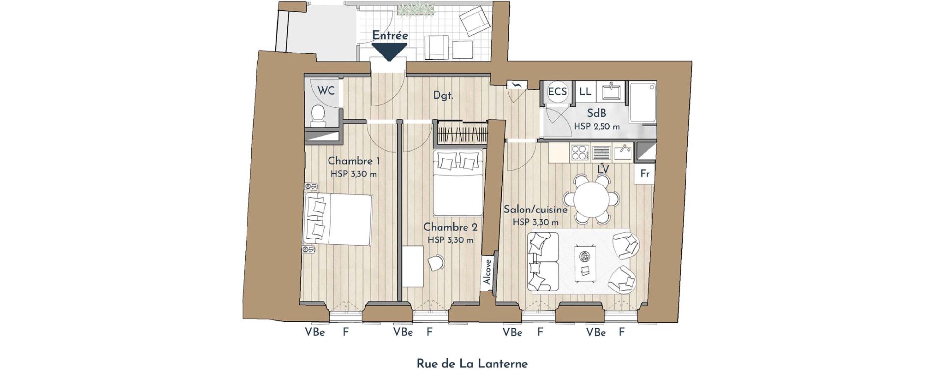 Appartement T3 de 59,10 m2 &agrave; Perpignan Saint-mathieu