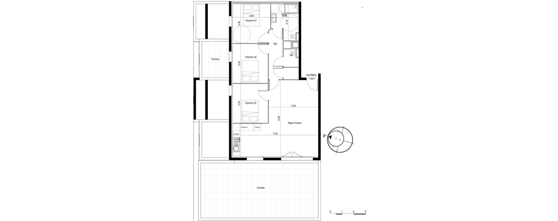 Appartement T4 de 80,70 m2 &agrave; Perpignan Saint assiscle