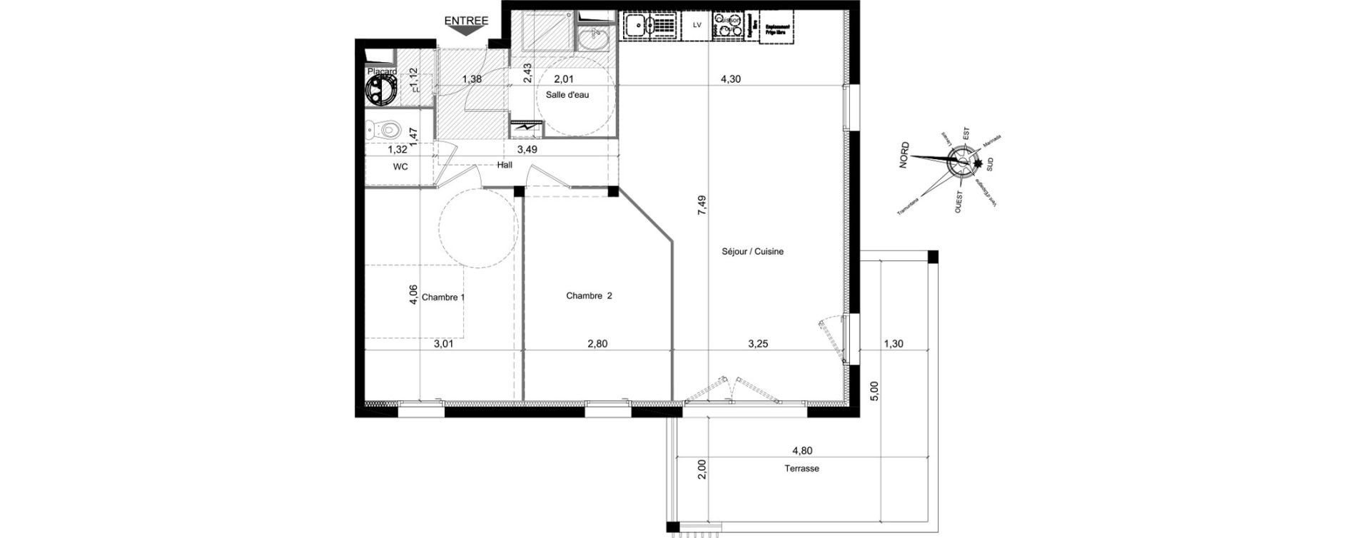 Appartement T3 de 64,62 m2 &agrave; Perpignan Catalunya