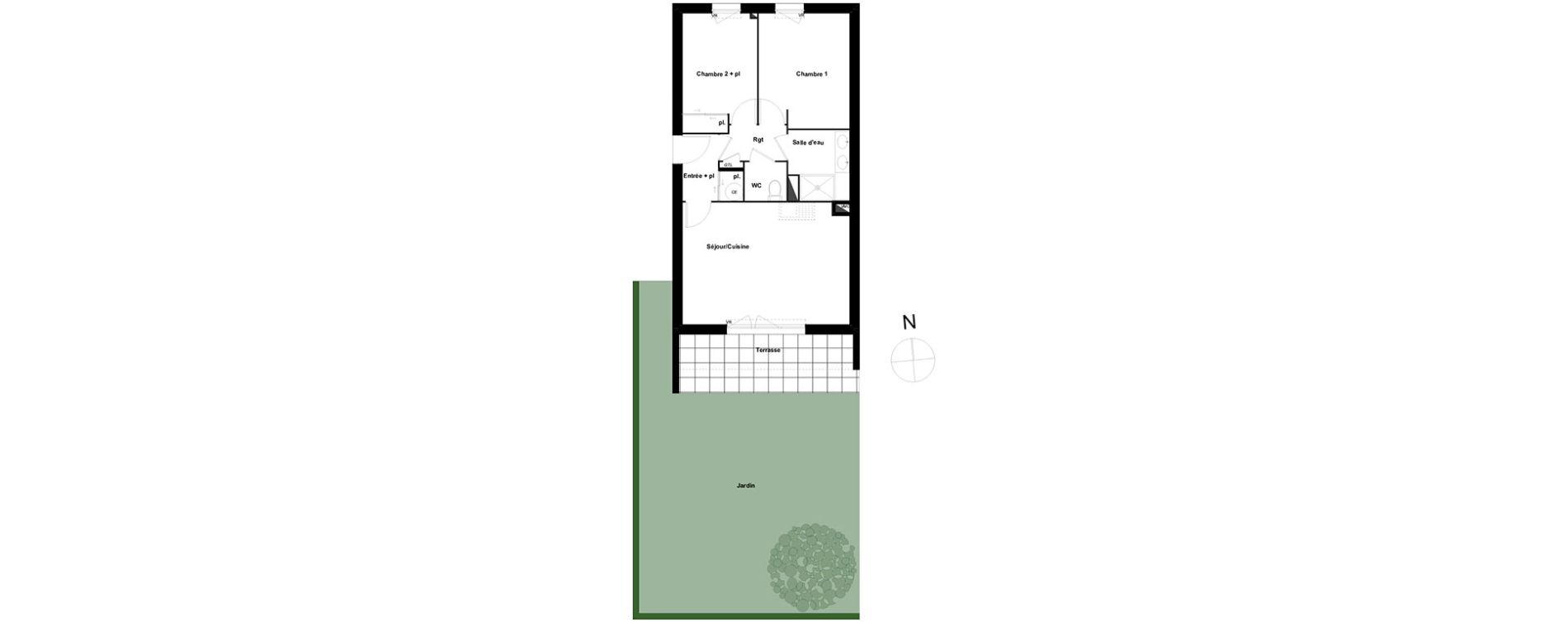 Appartement T3 de 58,34 m2 &agrave; Perpignan Les portes d espagne