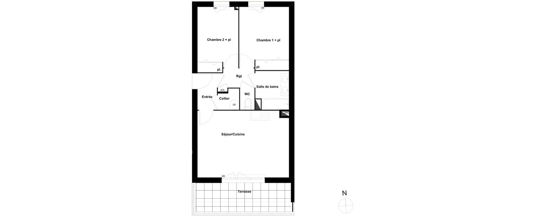 Appartement T3 de 58,43 m2 &agrave; Perpignan Les portes d espagne