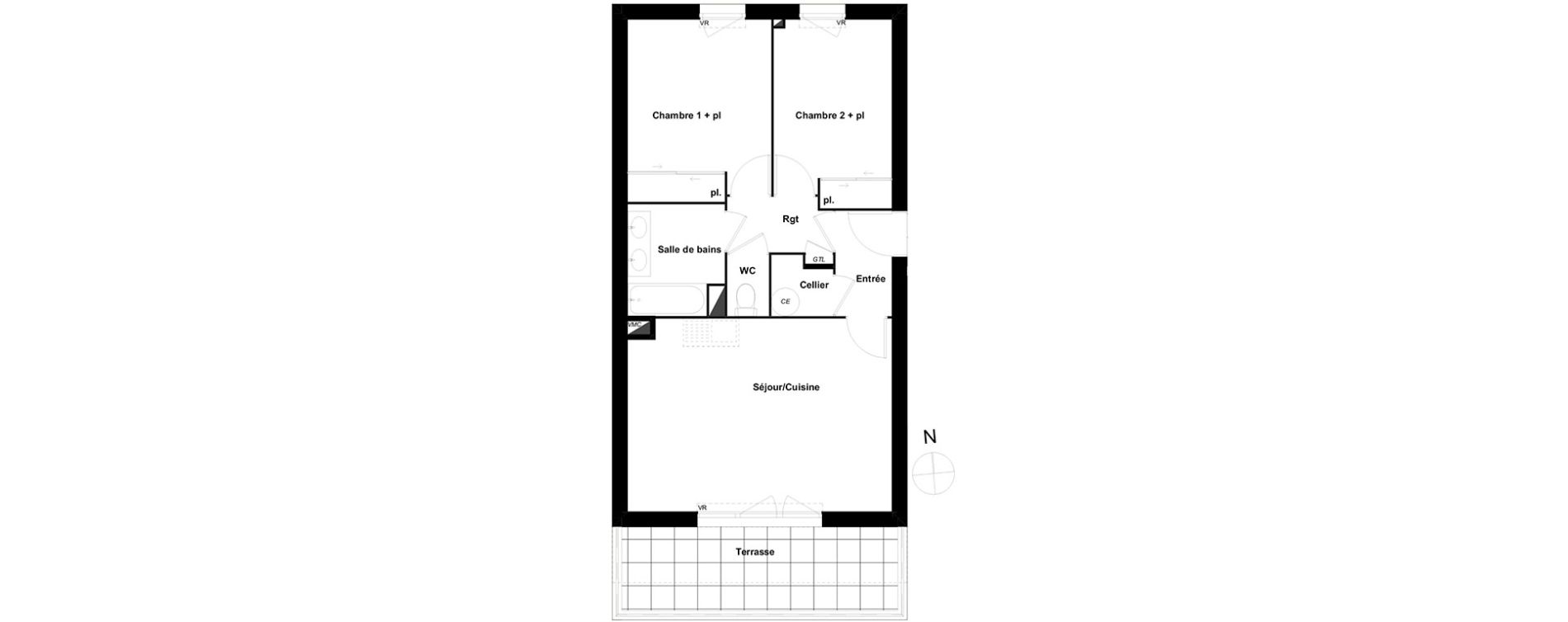 Appartement T3 de 58,43 m2 &agrave; Perpignan Les portes d espagne