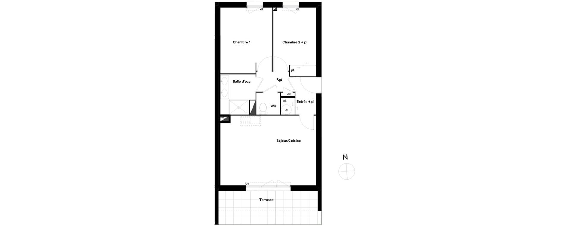 Appartement T3 de 58,34 m2 &agrave; Perpignan Les portes d espagne