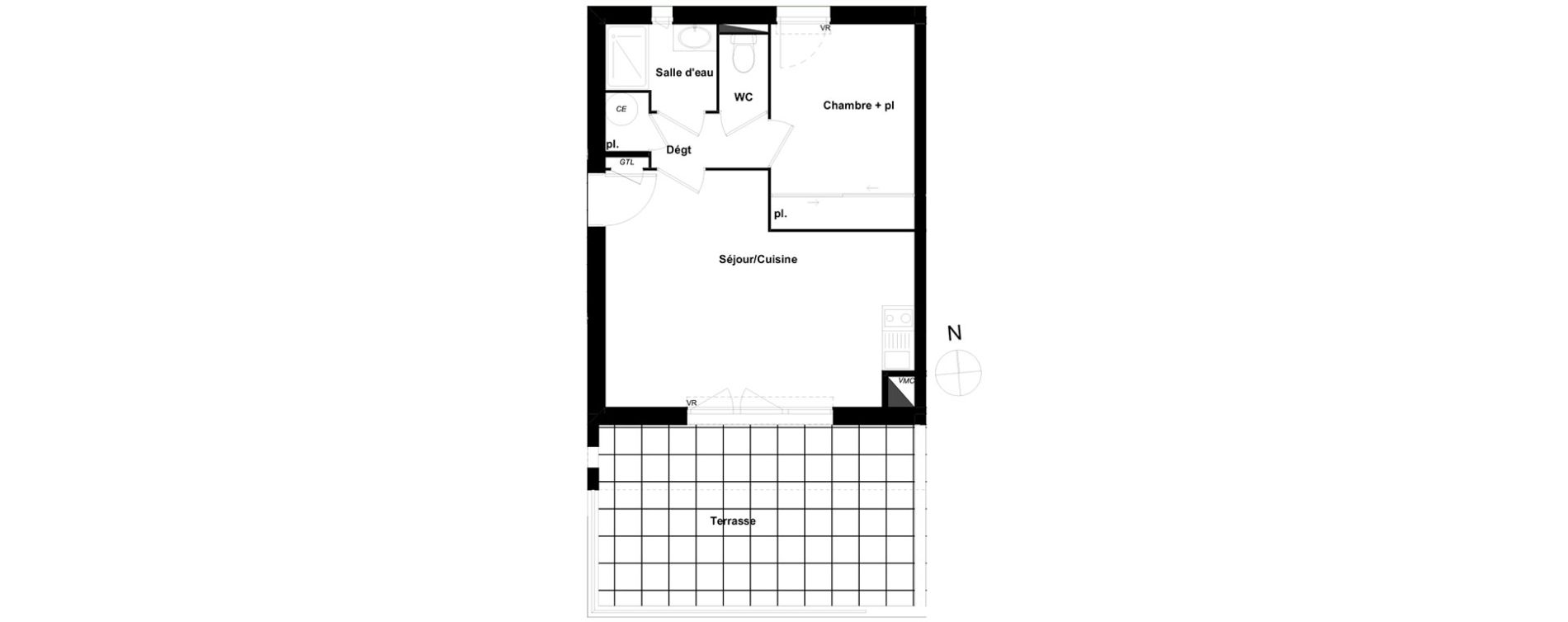 Appartement T2 de 38,70 m2 &agrave; Perpignan Les portes d espagne