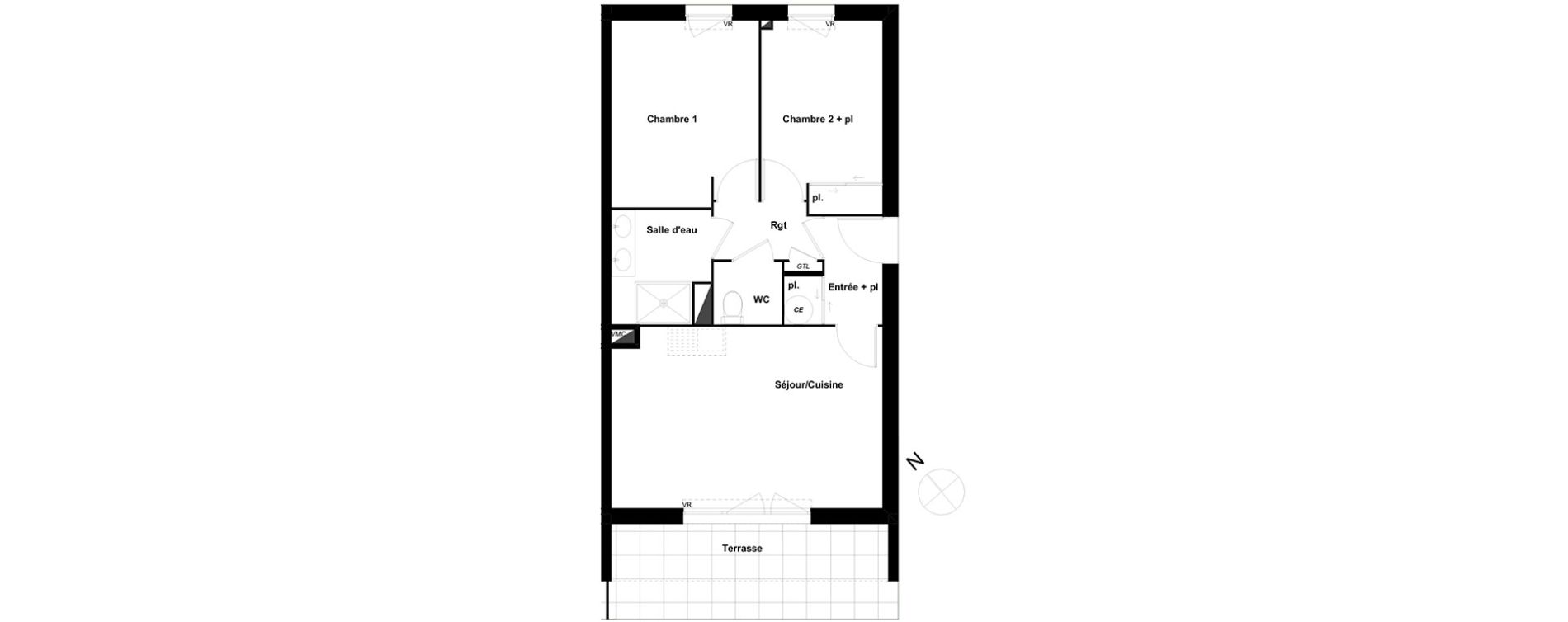 Appartement T3 de 56,34 m2 &agrave; Perpignan Les portes d espagne