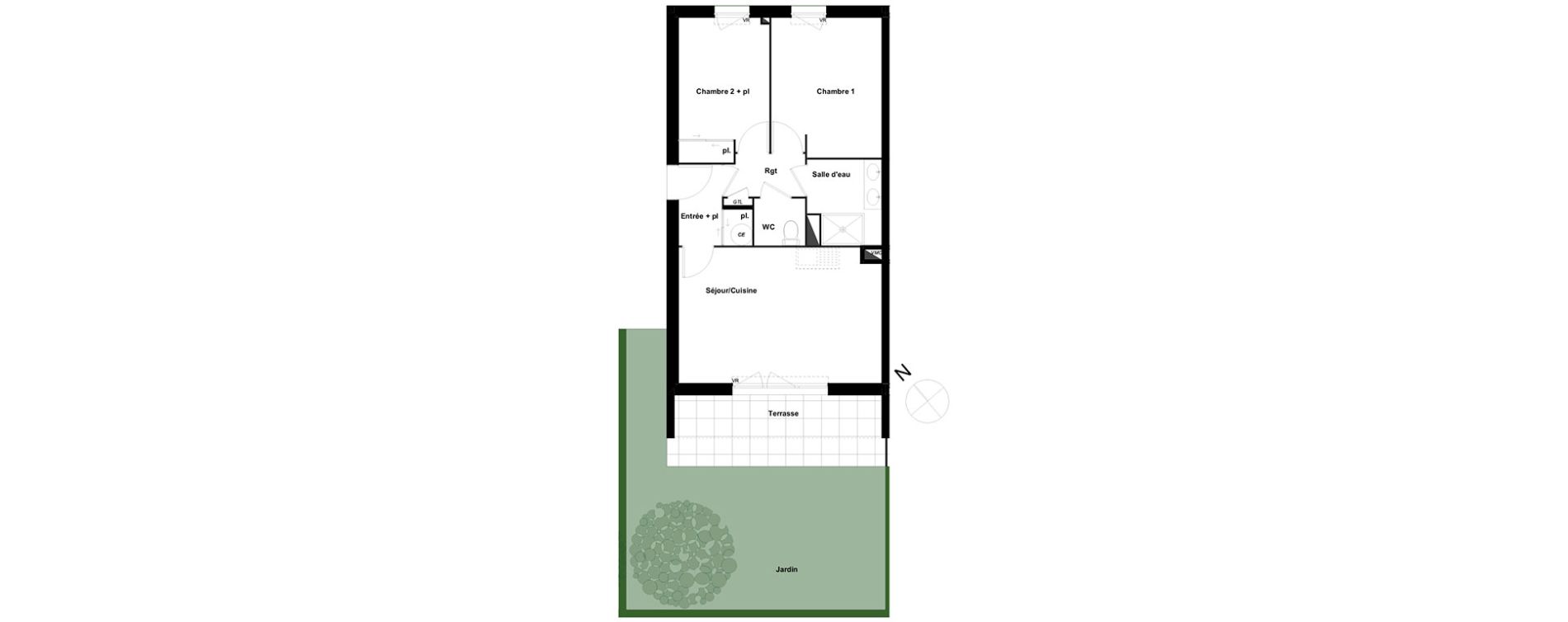 Appartement T3 de 56,34 m2 &agrave; Perpignan Les portes d espagne