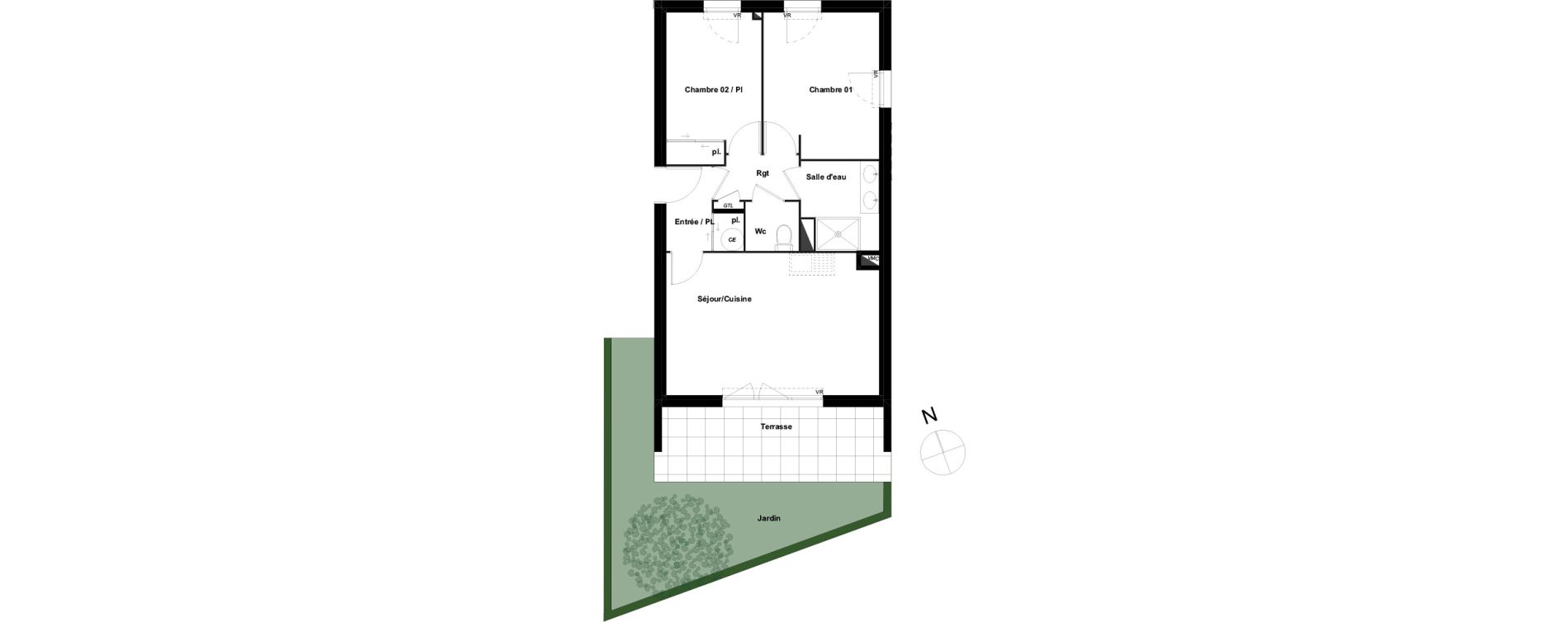 Appartement T3 de 56,70 m2 &agrave; Perpignan Les portes d espagne
