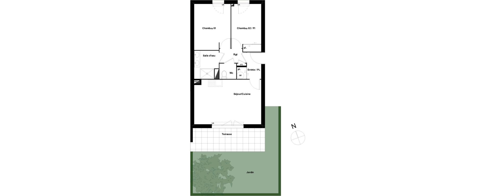 Appartement T3 de 56,70 m2 &agrave; Perpignan Les portes d espagne