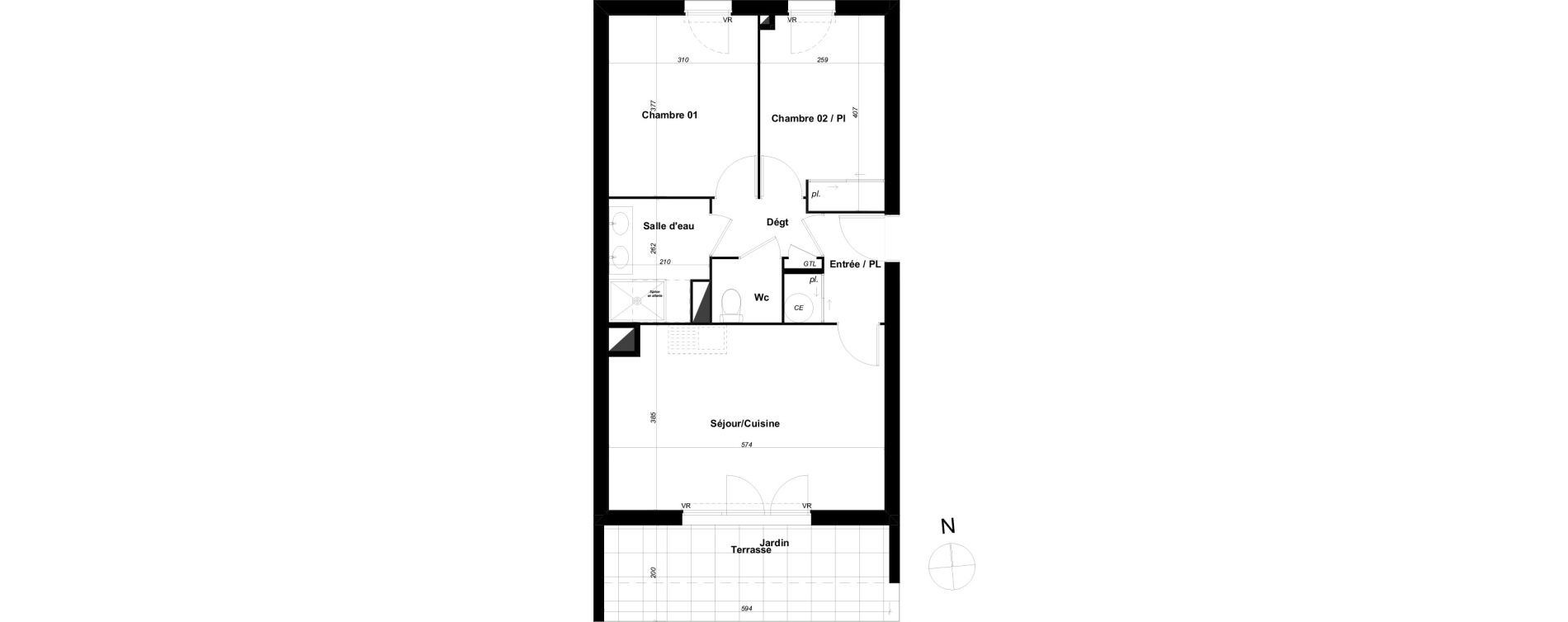 Appartement T3 de 56,81 m2 &agrave; Perpignan Les portes d espagne