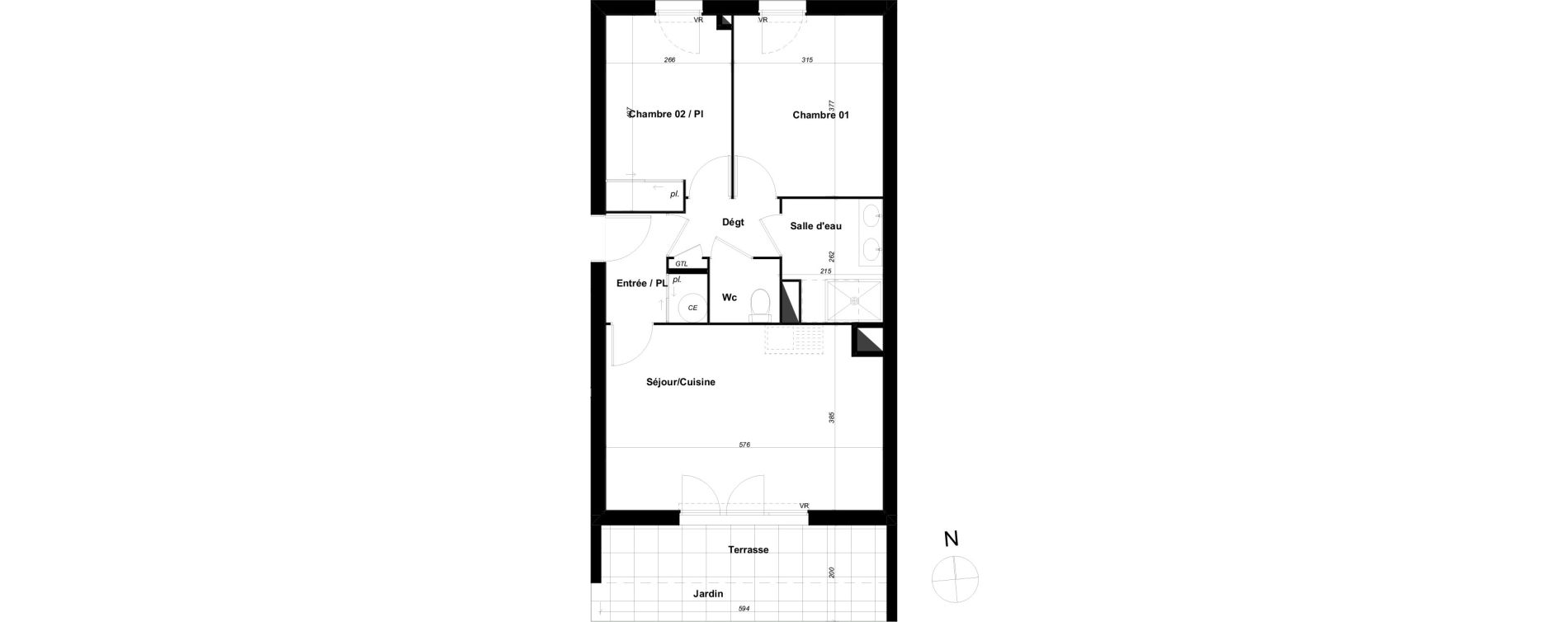 Appartement T3 de 57,00 m2 &agrave; Perpignan Les portes d espagne