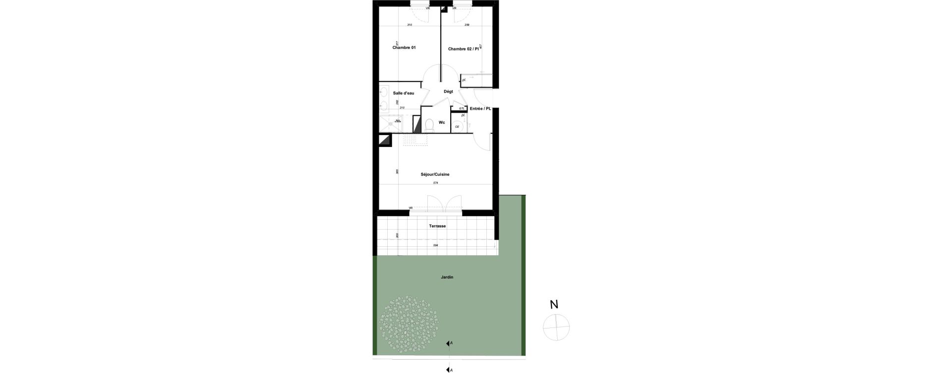 Appartement T3 de 56,81 m2 &agrave; Perpignan Les portes d espagne