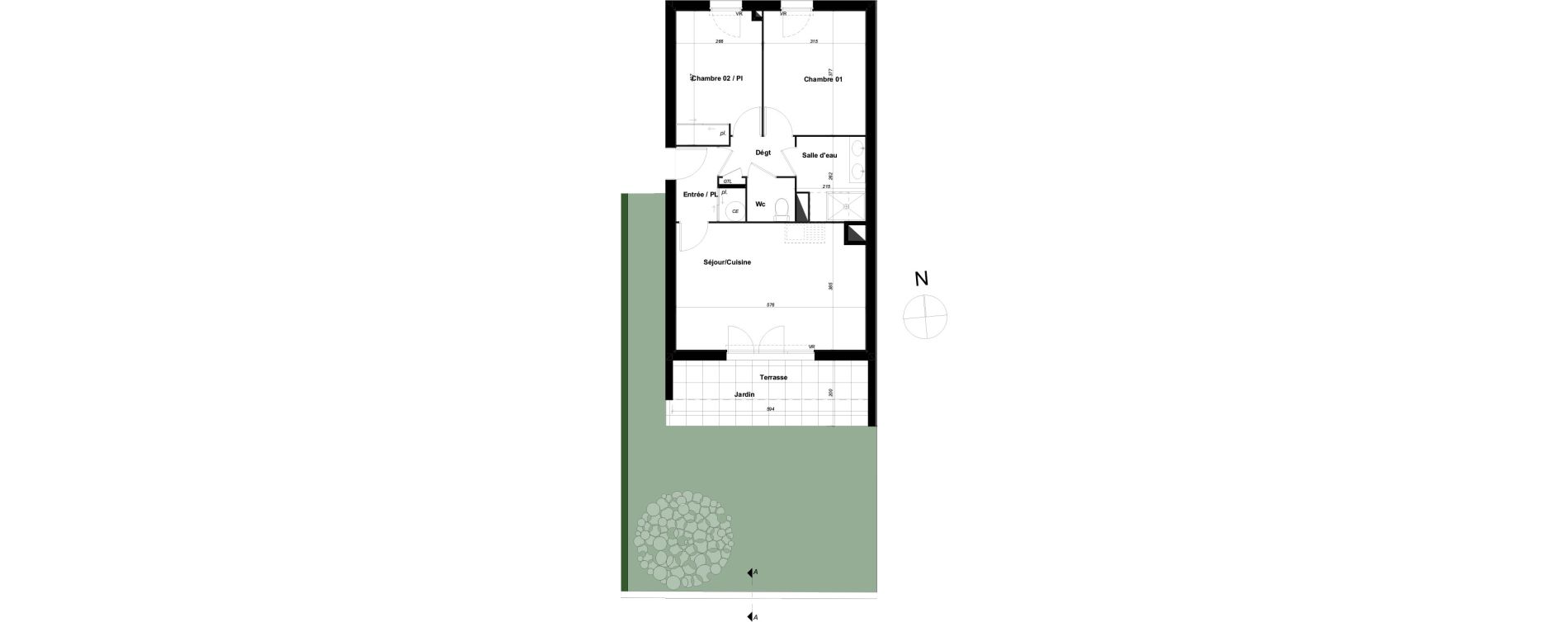 Appartement T3 de 57,00 m2 &agrave; Perpignan Les portes d espagne