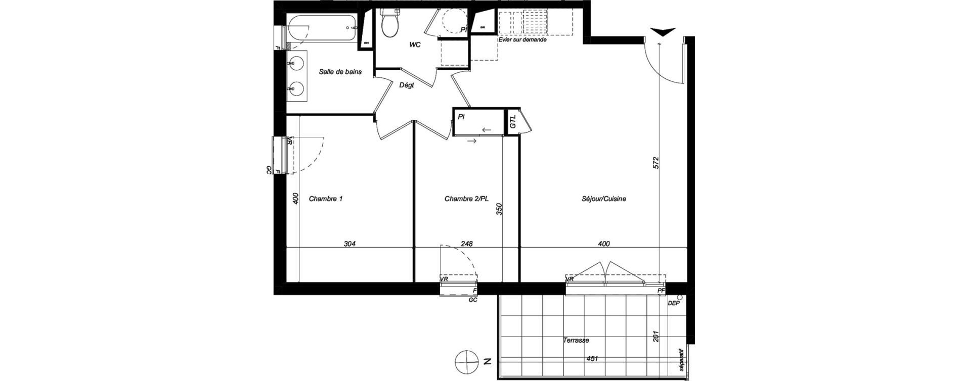 Appartement T3 de 58,76 m2 &agrave; Perpignan Porte d espagne