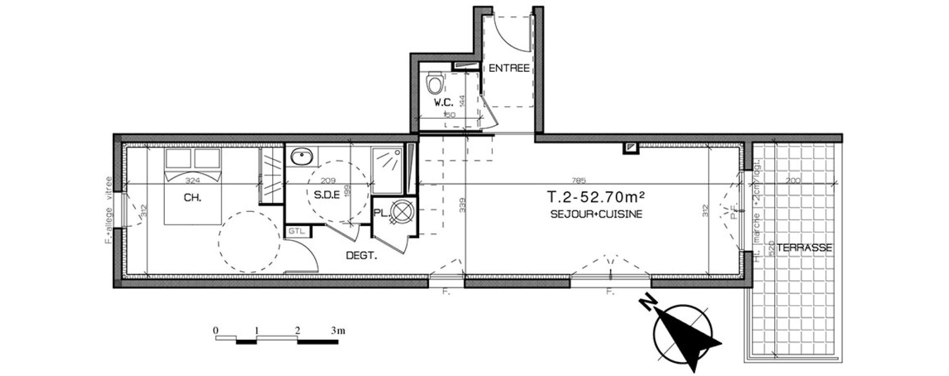 Appartement T2 de 52,70 m2 &agrave; Perpignan Centre