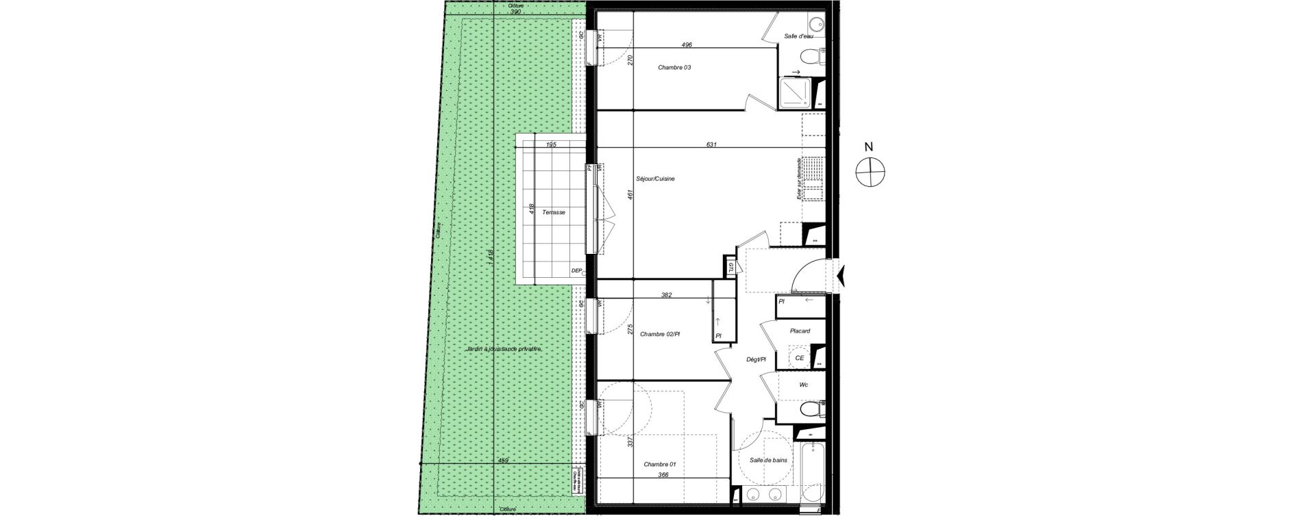 Appartement T4 de 82,20 m2 &agrave; Perpignan Porte d espagne