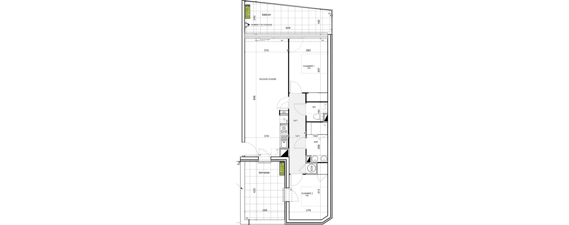 Appartement T3 de 61,70 m2 &agrave; Port-Vendres Centre