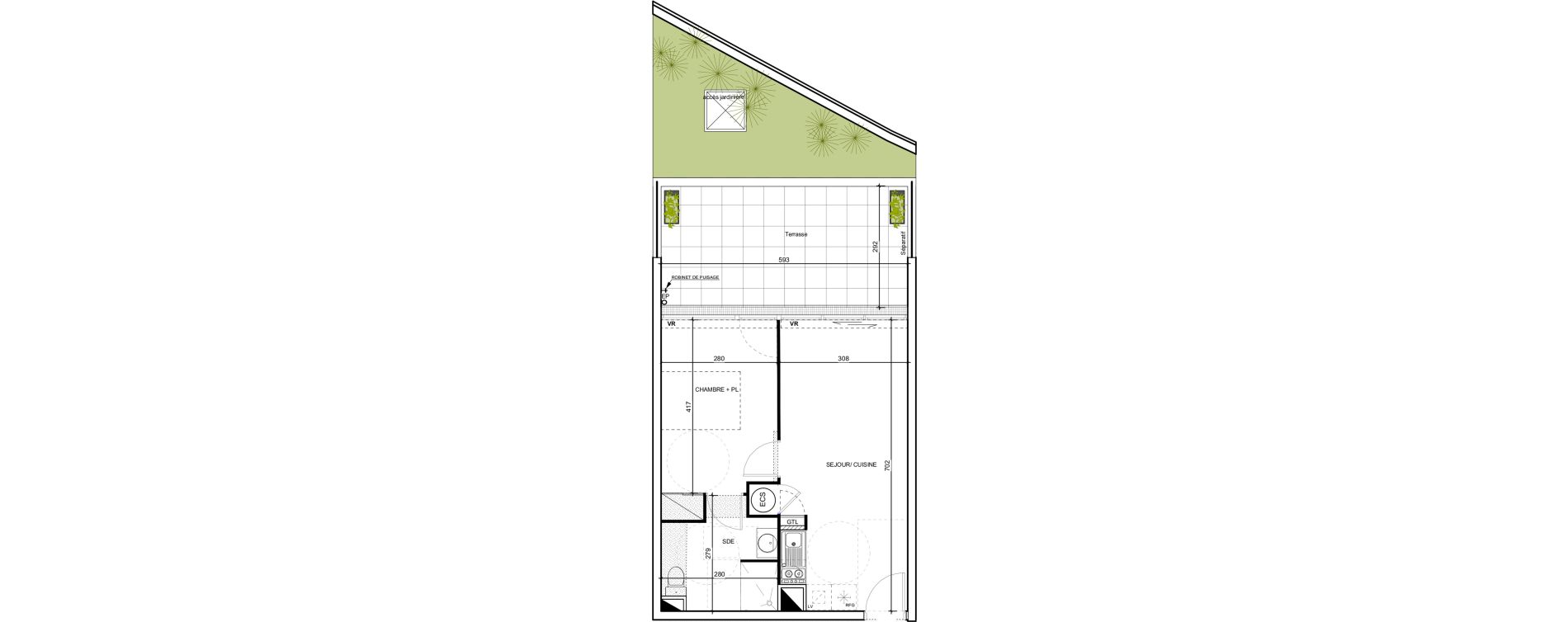 Appartement T2 de 40,20 m2 &agrave; Port-Vendres Centre