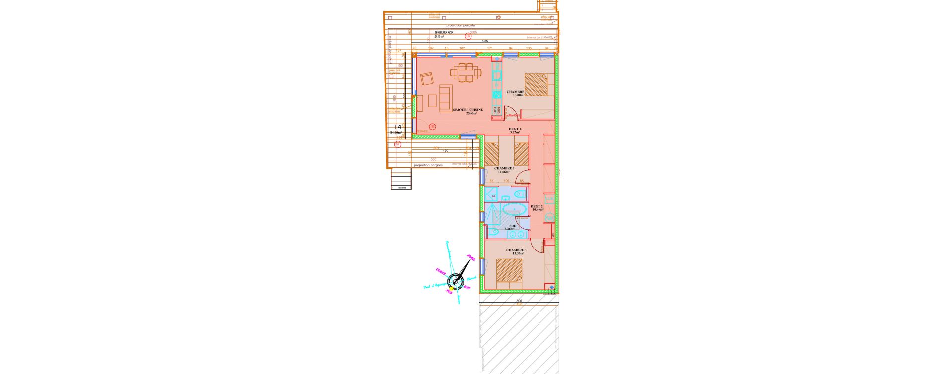 Maison T4 de 84,00 m2 &agrave; Saint-Cyprien Centre