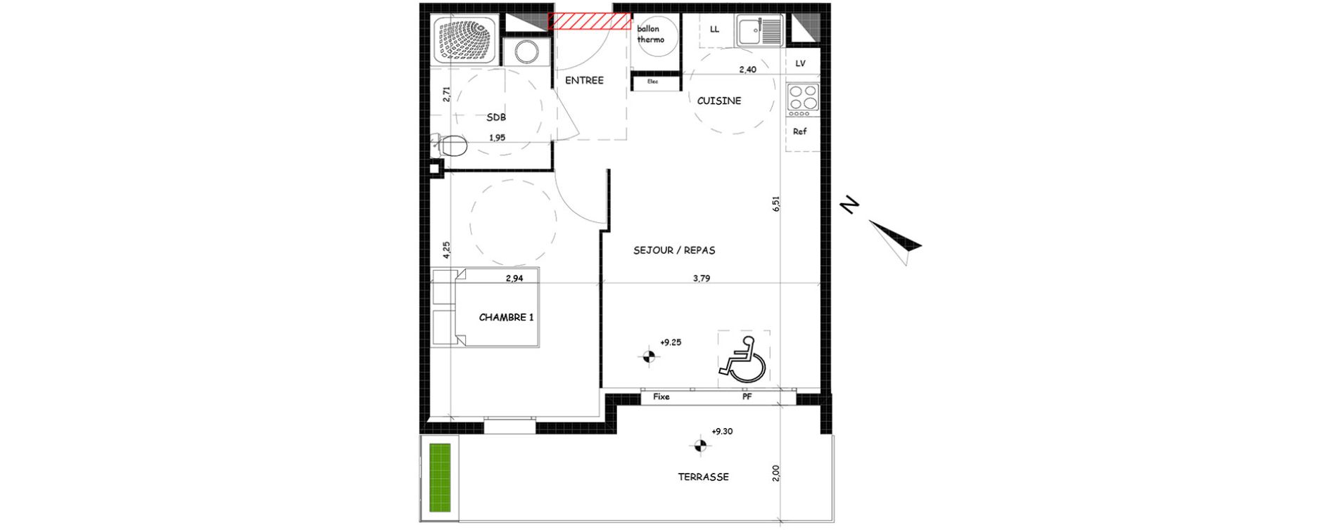 Appartement T2 de 44,00 m2 &agrave; Saint-Cyprien Centre