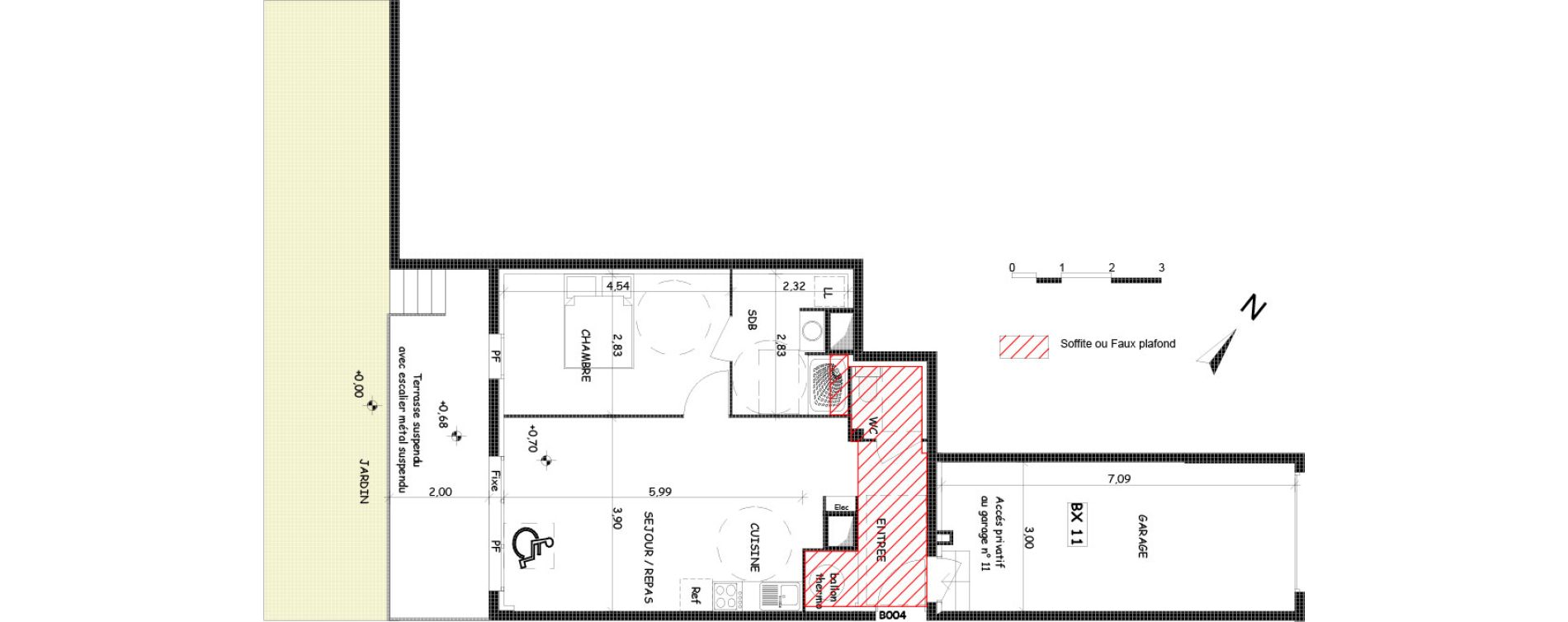 Appartement T2 de 52,13 m2 &agrave; Saint-Cyprien Centre