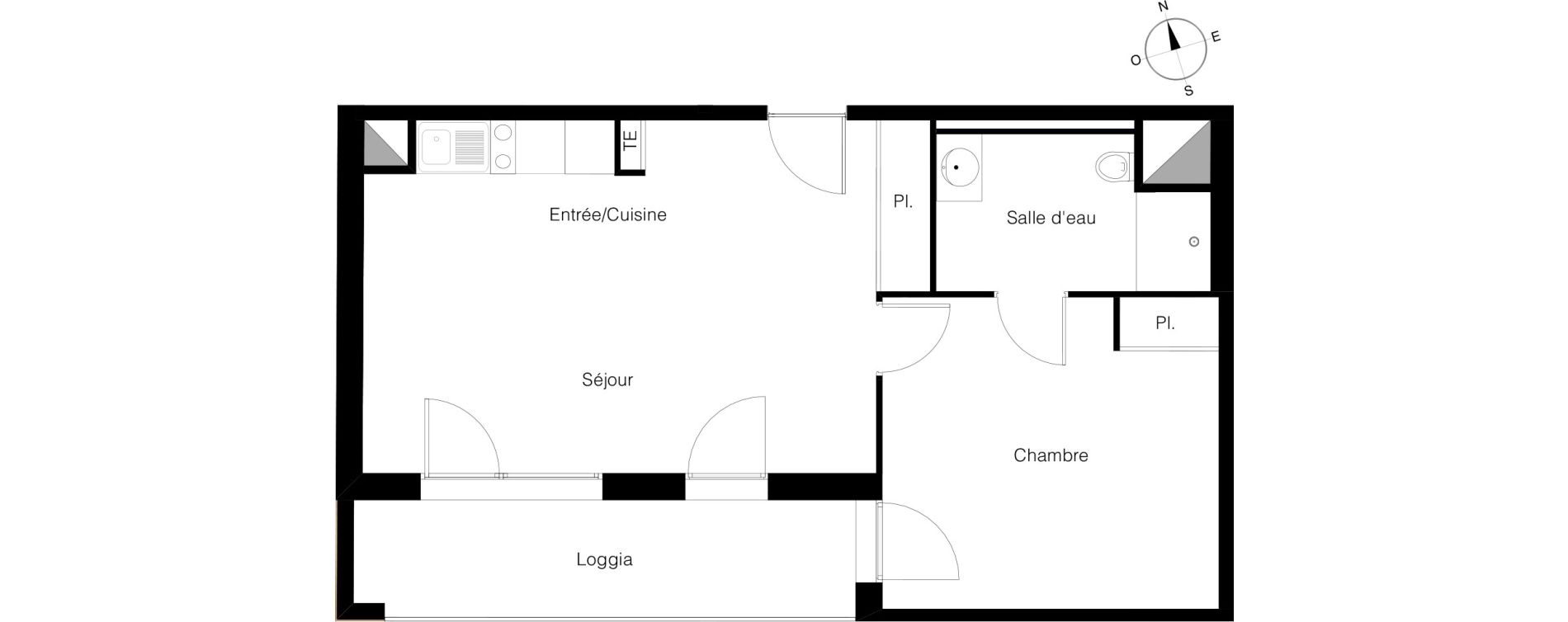 Appartement T2 de 48,16 m2 &agrave; Montauban Allende