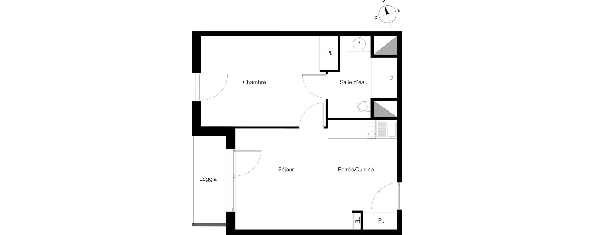 Appartement T2 de 39,96 m2 &agrave; Montauban Allende