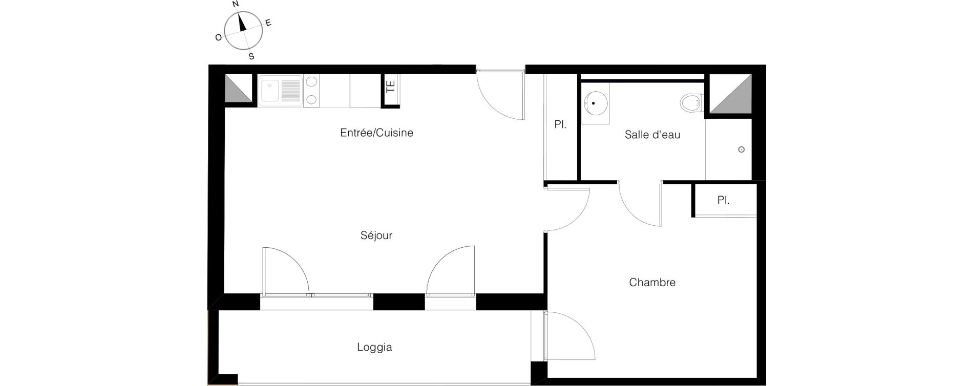 Appartement T2 de 48,16 m2 &agrave; Montauban Allende