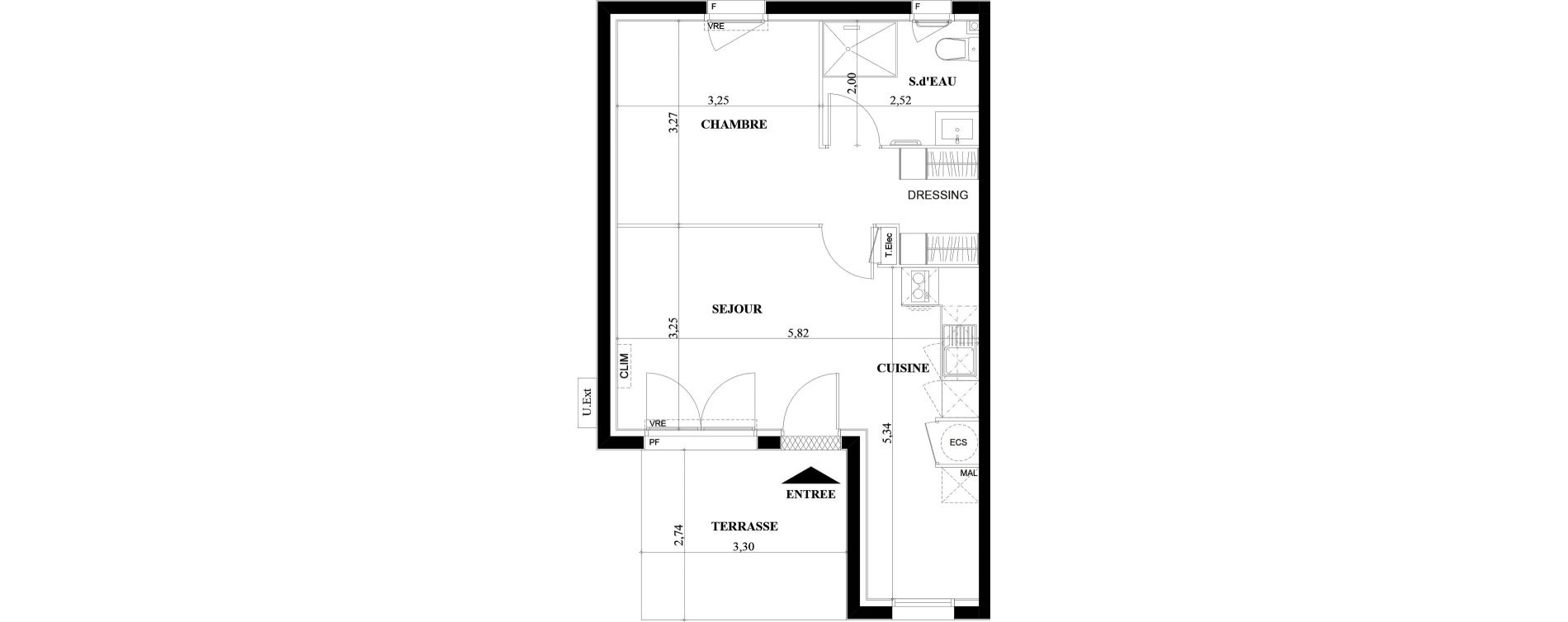 Appartement T2 de 43,00 m2 &agrave; Montauban Centre