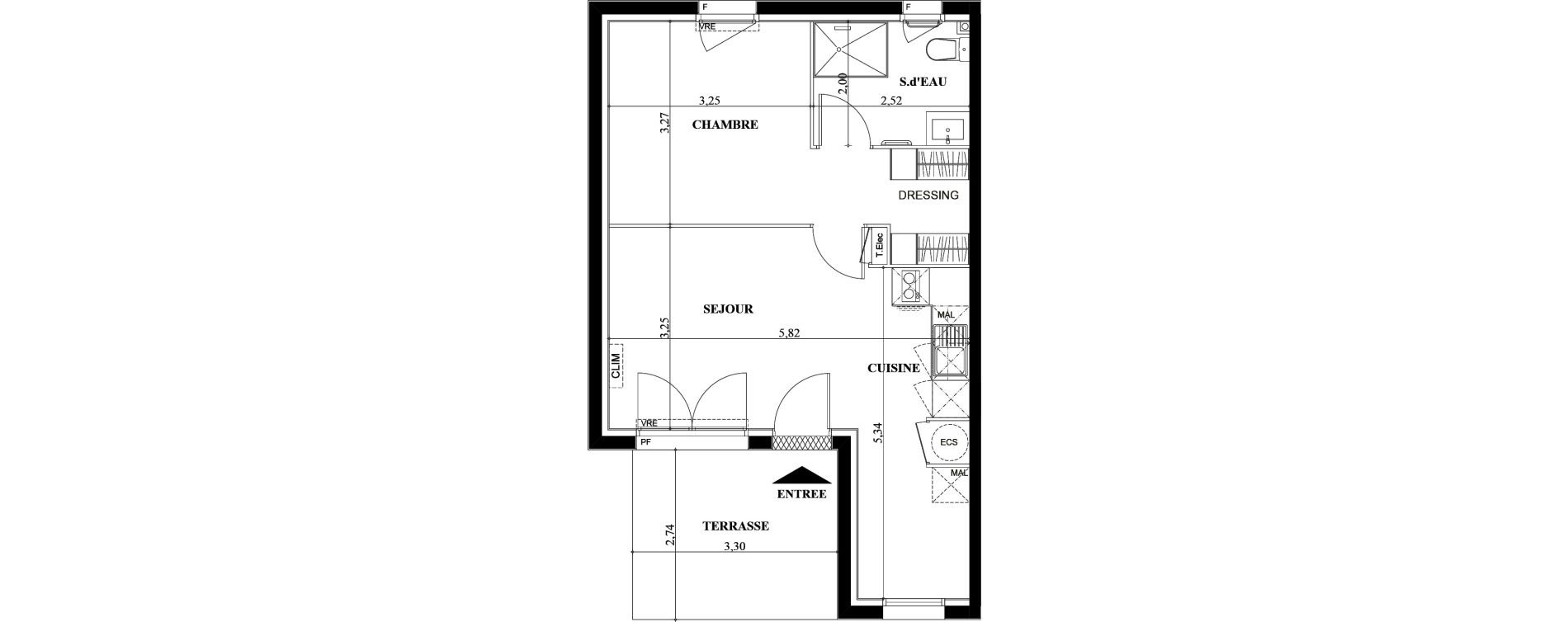Appartement T2 de 43,00 m2 &agrave; Montauban Centre