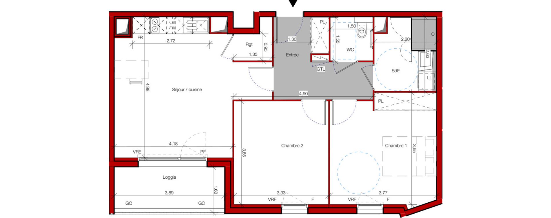 Appartement T3 meubl&eacute; de 65,00 m2 &agrave; Castres Gazel-rey