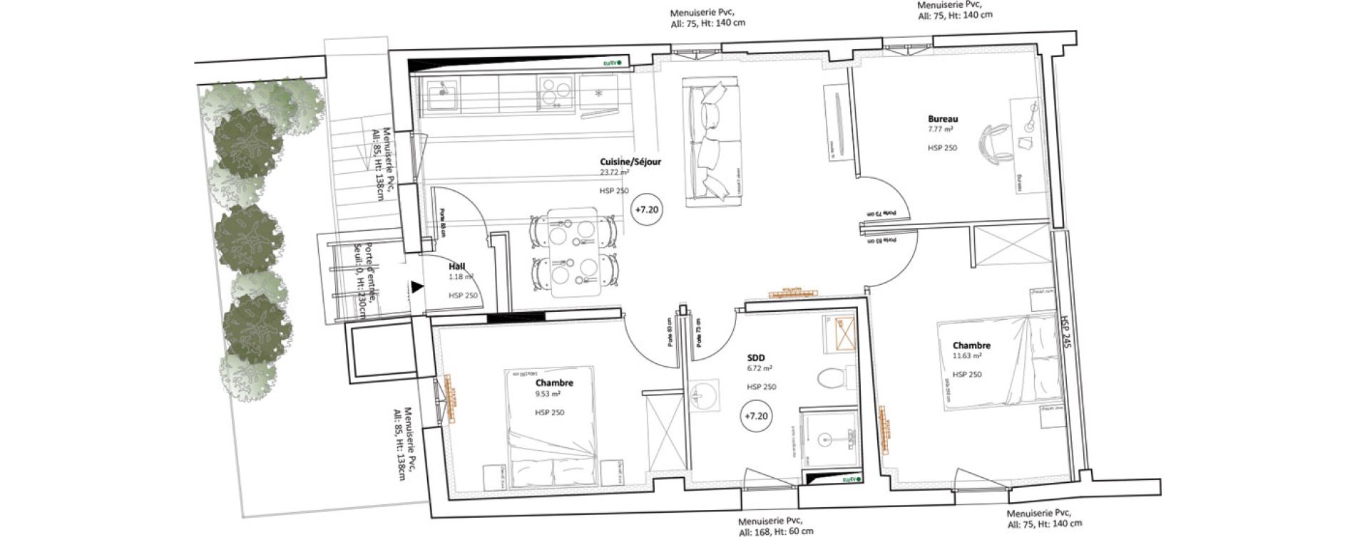 Appartement T3 bis de 59,37 m2 &agrave; Lacaune Centre