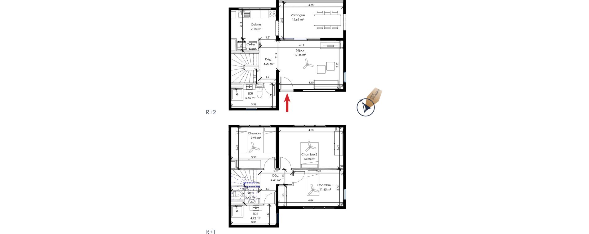 Appartement T4 de 83,47 m2 Remire-Montjoly Centre