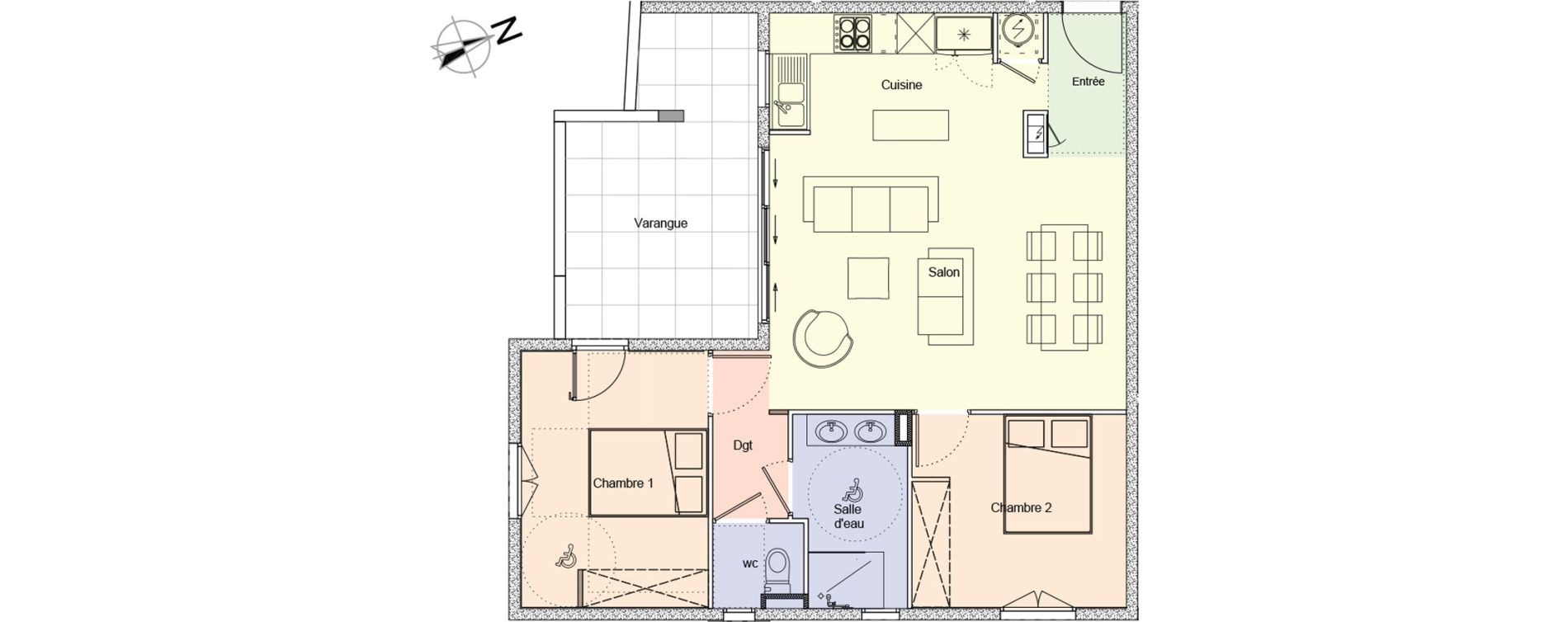 Appartement T3 de 67,60 m2 &Eacute;tang-Sal&eacute; L'&eacute;tang-sal&eacute;