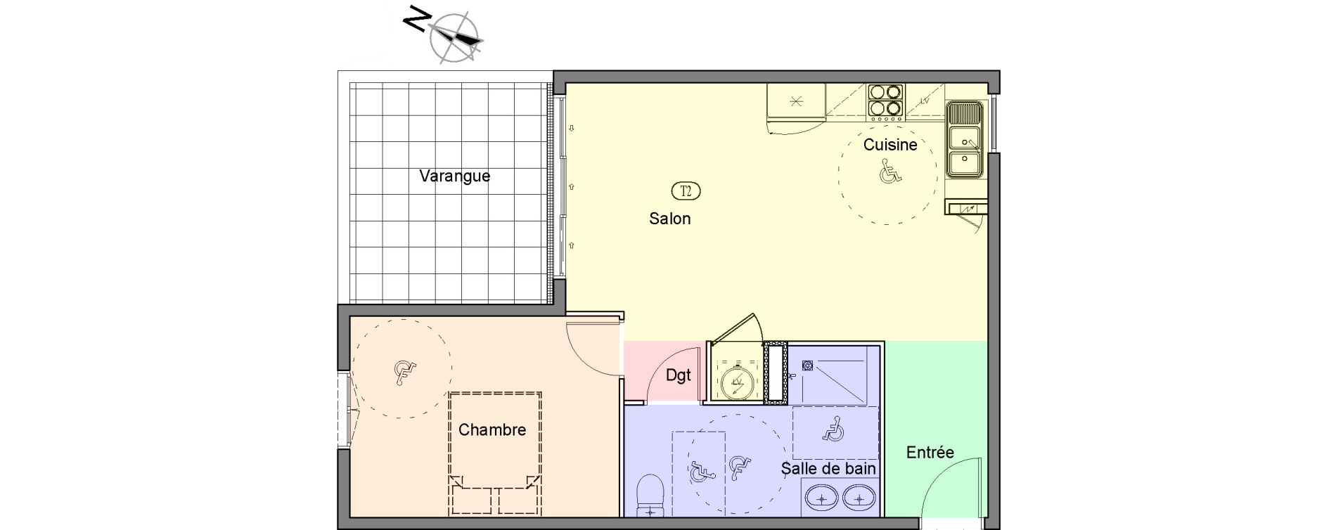 Appartement T2 de 51,01 m2 &agrave; Saint-Paul Centre