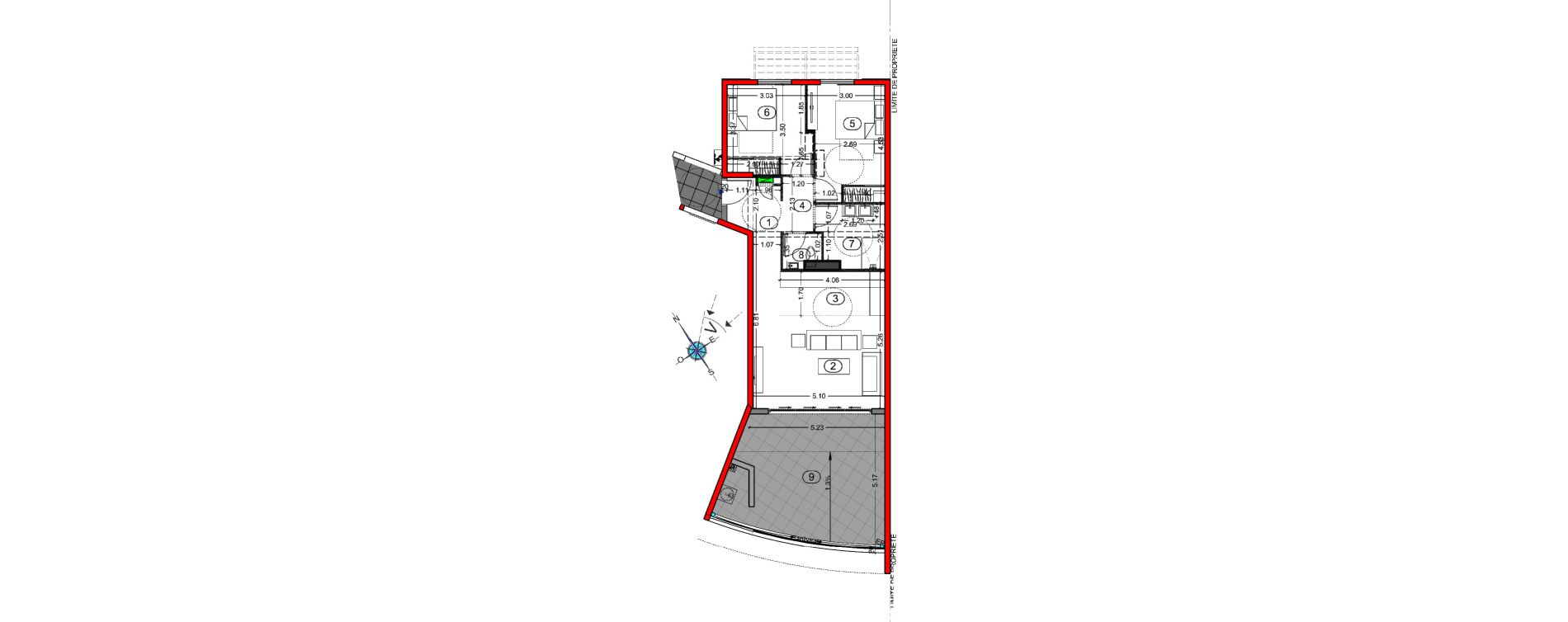 Appartement T3 de 66,35 m2 &agrave; Fort-De-France Etang z abricot