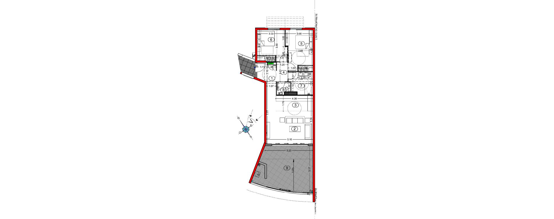 Appartement T3 de 66,40 m2 &agrave; Fort-De-France Etang z abricot