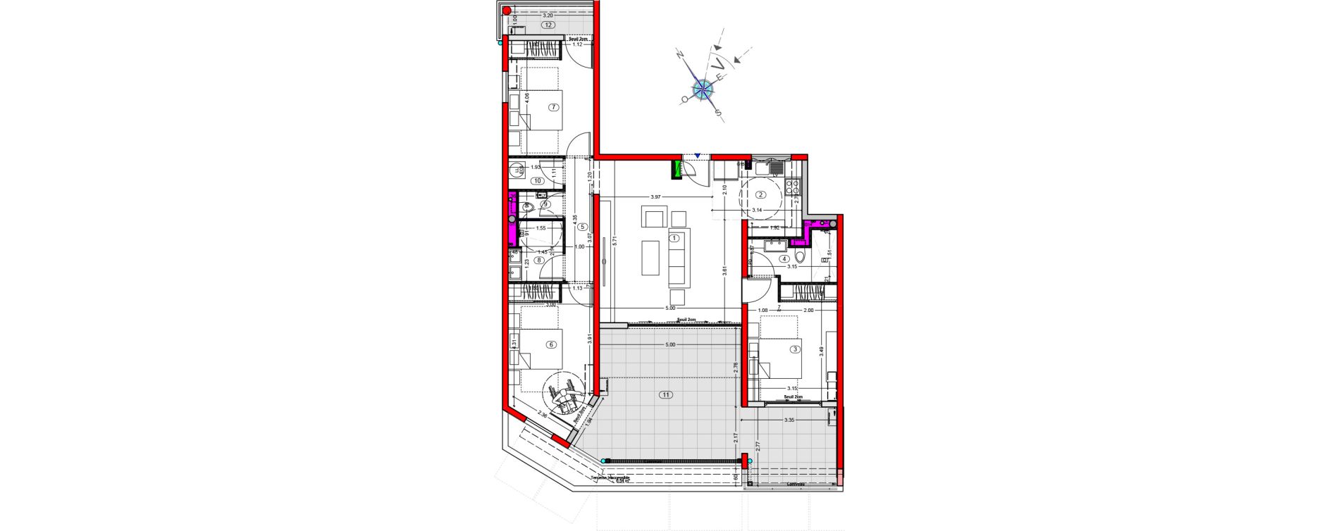 Appartement T4 de 90,38 m2 &agrave; Fort-De-France Etang z abricot